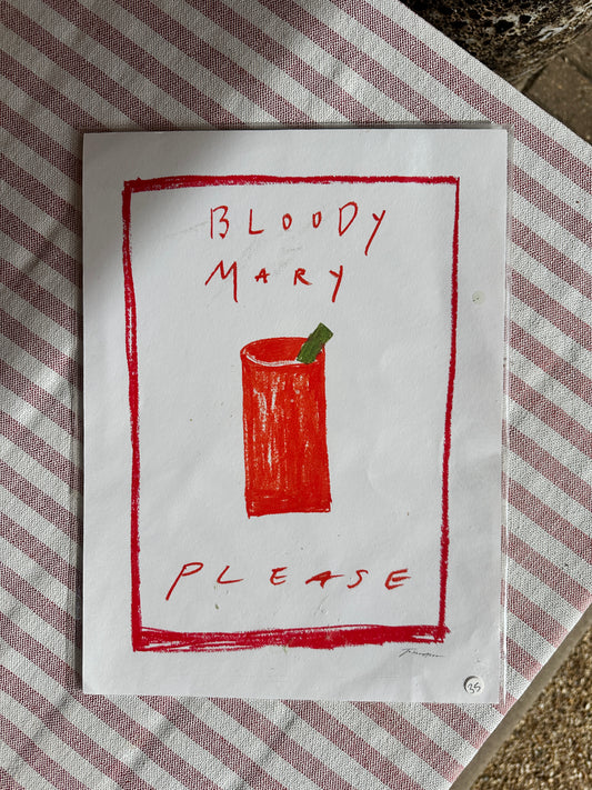 Blood Mary A4 cocktail Print