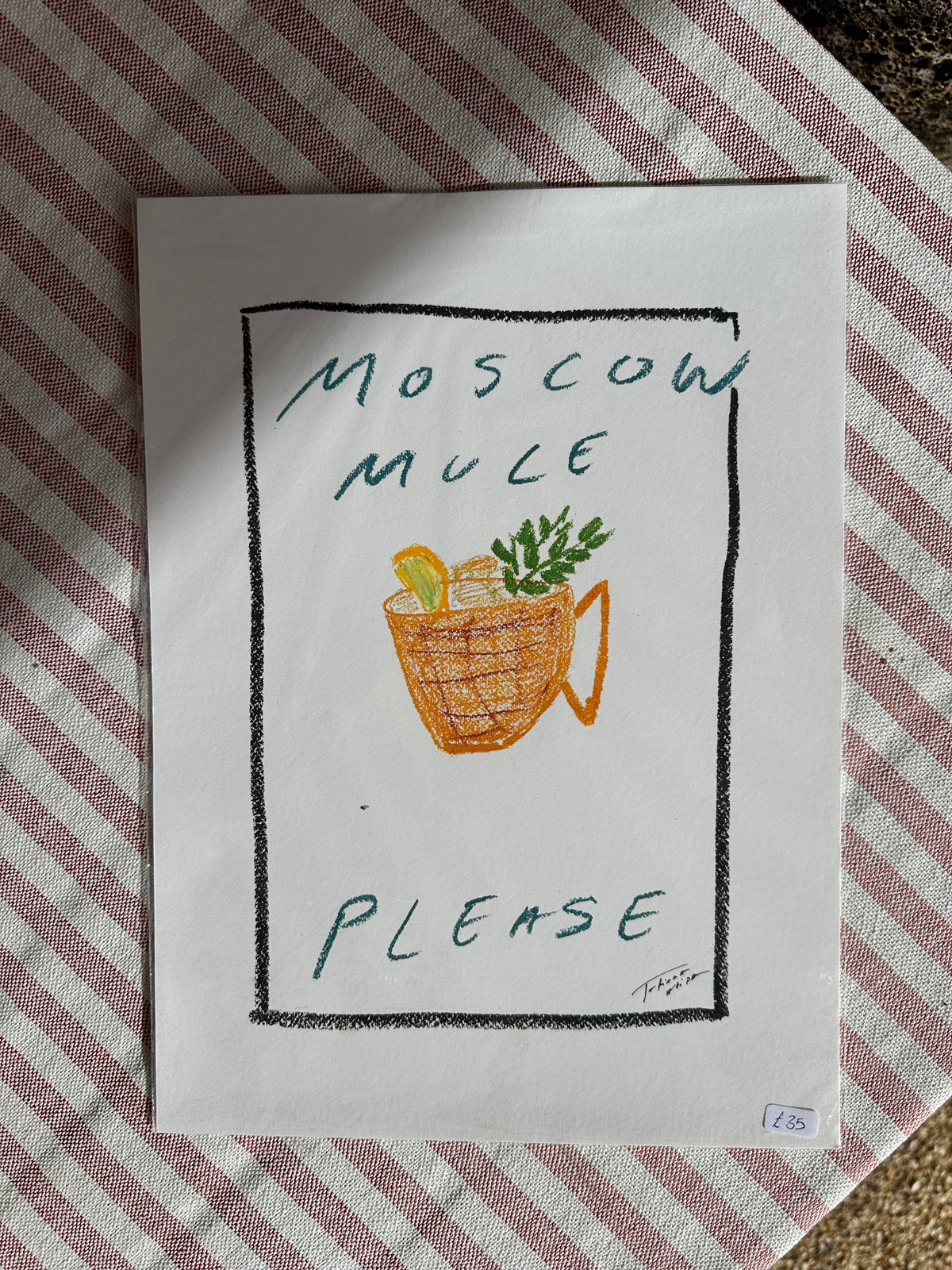 Moscow Mule A4 cocktail Print