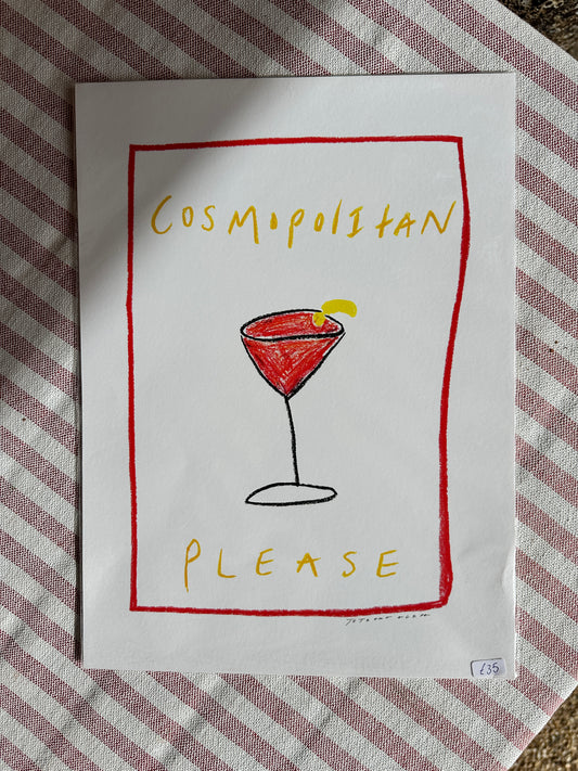 Cosmopolitan A4 cocktail Print