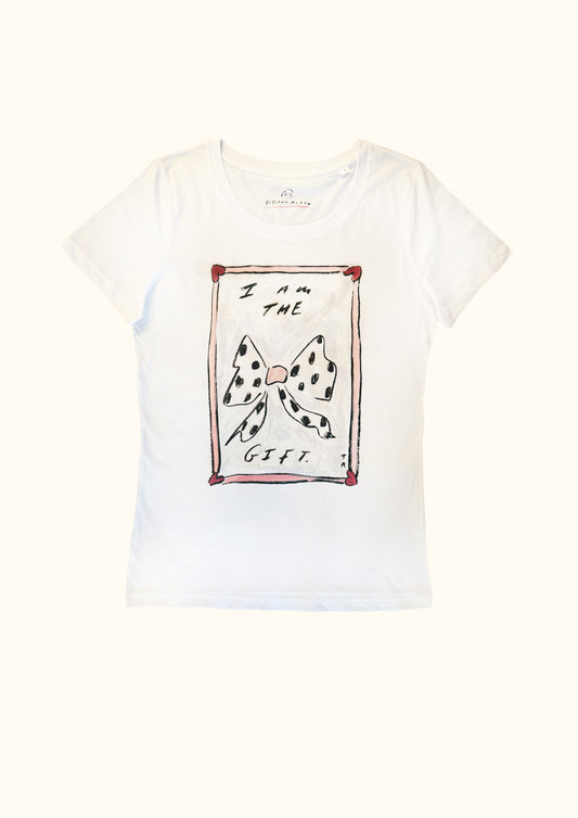 I am the Gift slogan t-shirt by artist Tatiana Alida - stylish Christmas t-shirt