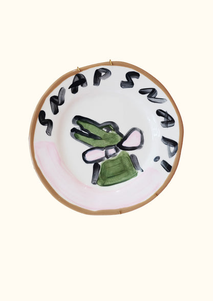 Pink Crocodile Decorative Plate