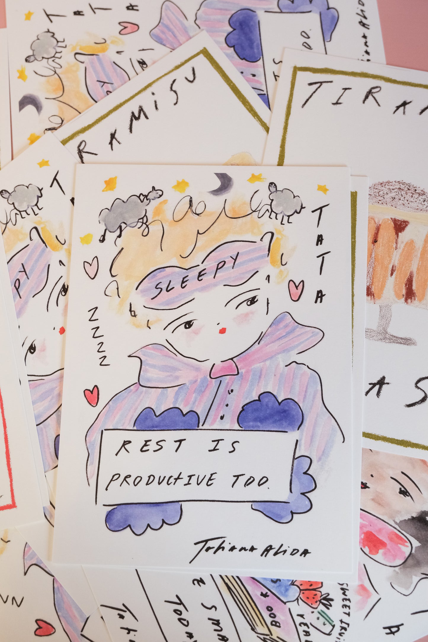 Rest is productive A5 Paper Print