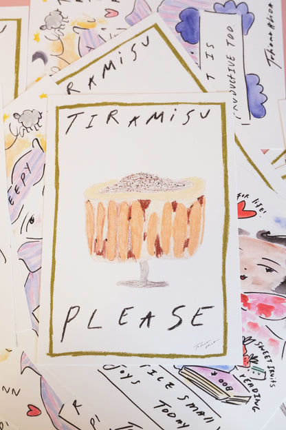 Tiramisu Please A5 Paper Print