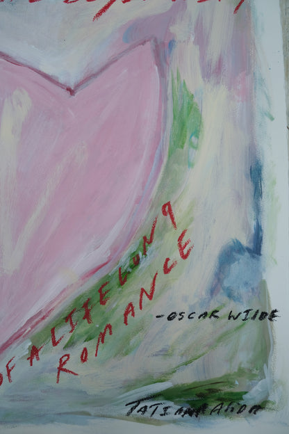 To Love Oneself Is The Beginning Of a Life Long Romance  Original Painting & Limited Edition Prints