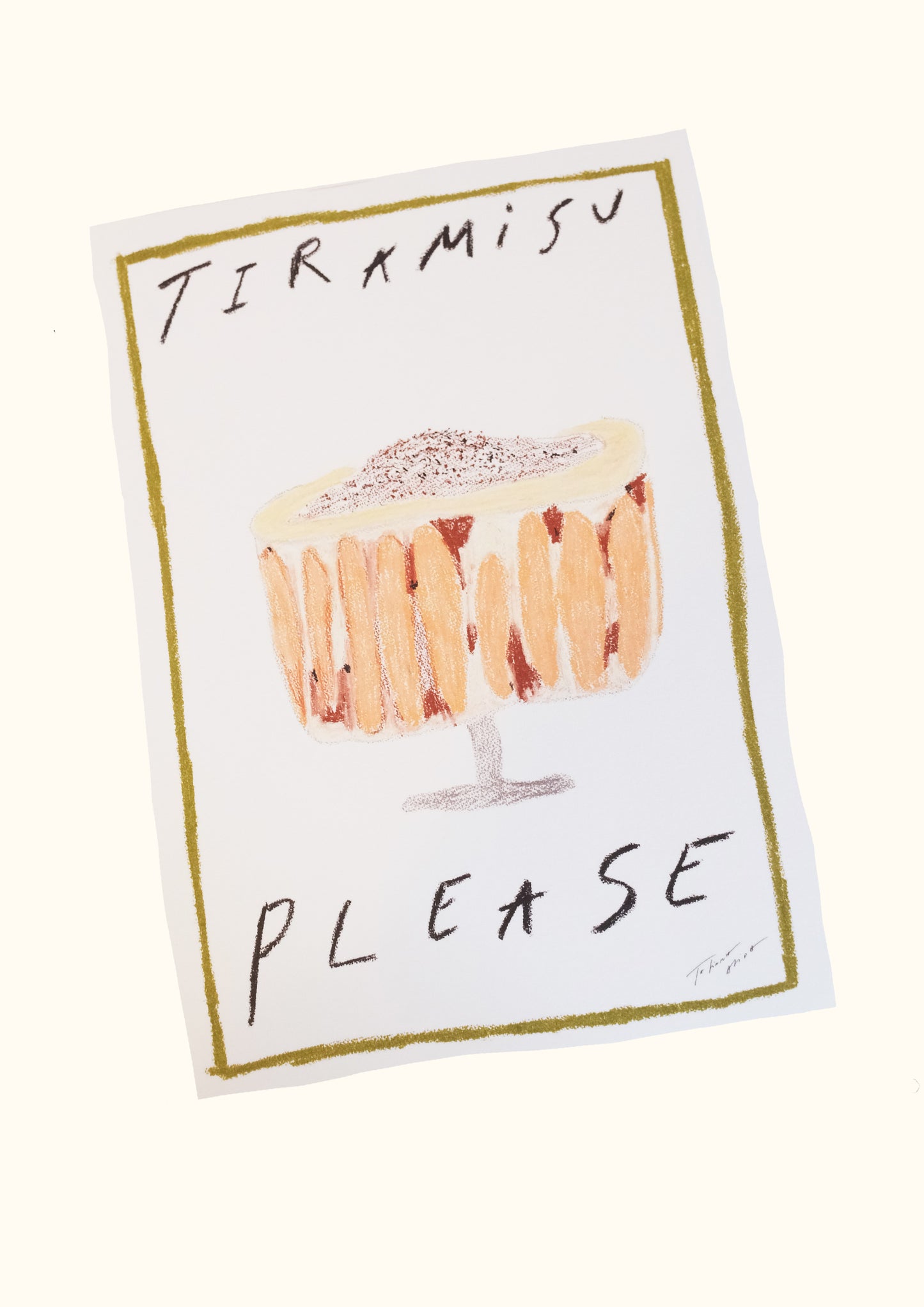 Tiramisu Please A5 Paper Print