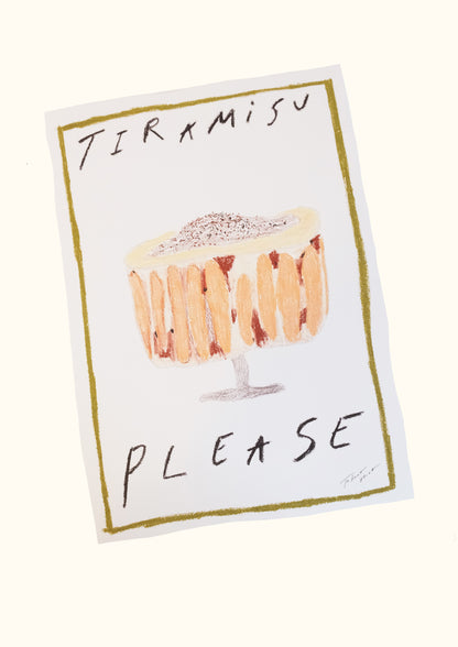 Tiramisu Please A5 Paper Print
