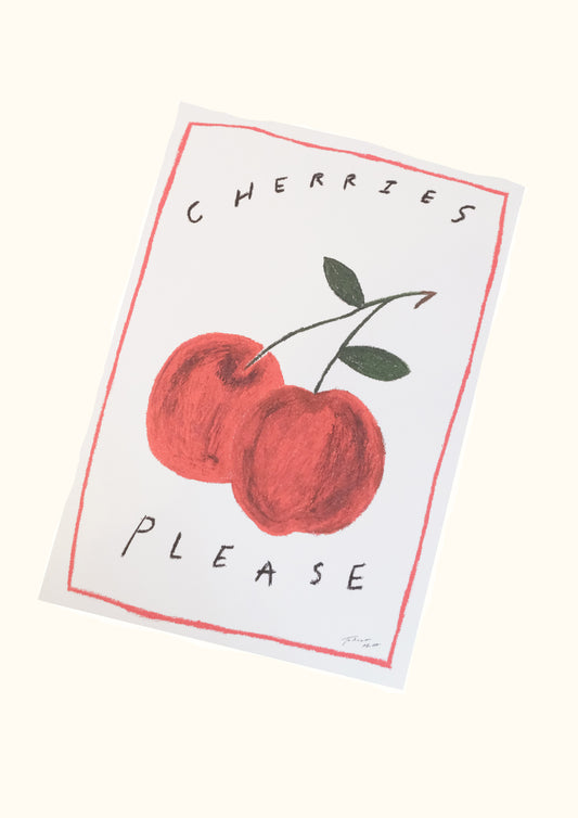 Cherry Please A5 Paper Print