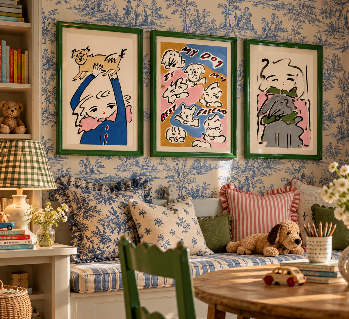 Tata and Dogs: Set of 3 Prints