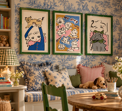Tata and Dogs: Set of 3 Prints