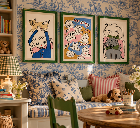 Tata and Dogs: Set of 3 Prints
