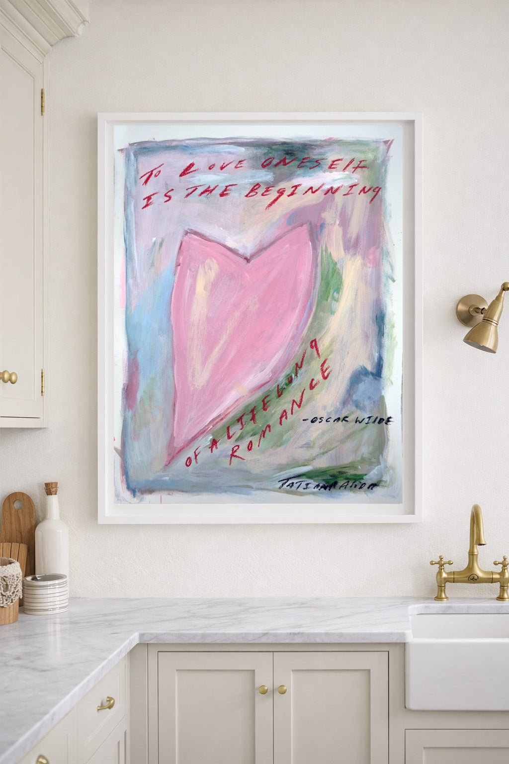To Love Oneself Is The Beginning Of a Life Long Romance  Original Painting & Limited Edition Prints