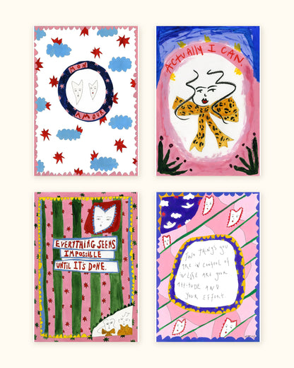 Feel Good Prints: Set of 4