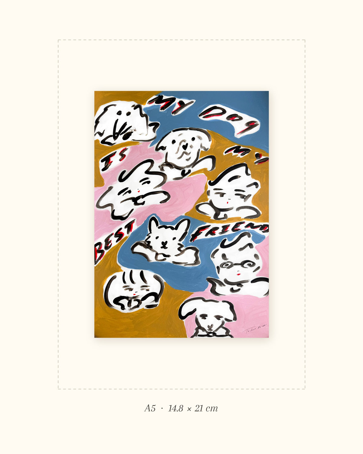 Tata and Dogs: Set of 3 Prints
