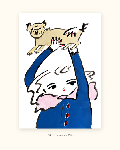 Tata and Dogs: Set of 3 Prints