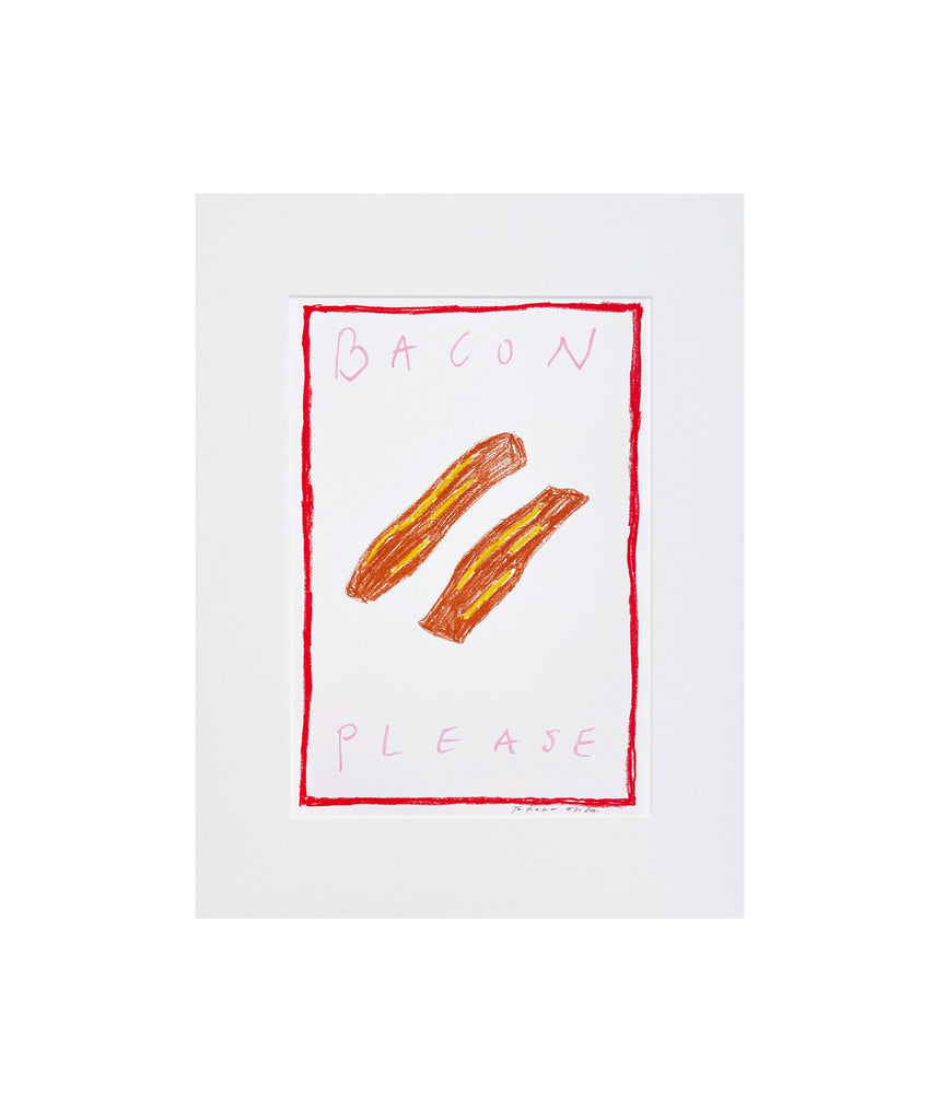 Bacon Please in Oil Pastel