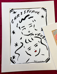 Personalised Valentines Artwork Black and White